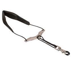 Protec 19-24" Leather Saxophone Neckstrap with Metal Snap and Comfort Bar