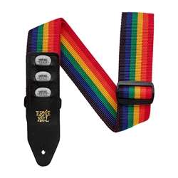 Ernie Ball Pickholder Strap - Rainbow Polypro