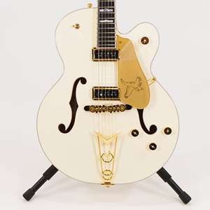 Gretsch G6136-55 Vintage Select Edition '55 Falcon Hollow Body with Cadillac Tailpiece, TV Jones - Solid Spruce Top Vintage White Lacquer