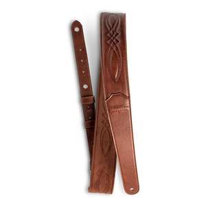 Taylor Vegan Leather 2" Strap - Medium Brown with Stiching