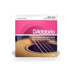 D'Addario Phosphor Bronze Extra Super Light Strings - 9-47