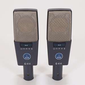 AKG C414 XLS Stereo Matched Pair of Large Diaphragm Condenser Microphones (Used)