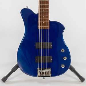 Farnell Ultra-lite Electric Bass Guitar - Blue with Gigbag (Used)