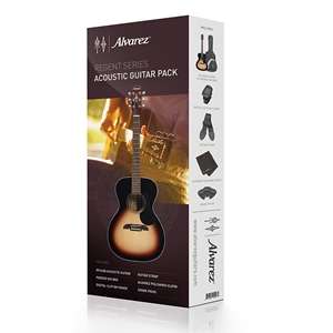 Alvarez RF26SSB Orchestra Model Satin Sunburst Acoustic Guitar Pack with Gigbag, Tuner, Strap and Cleaning Cloth