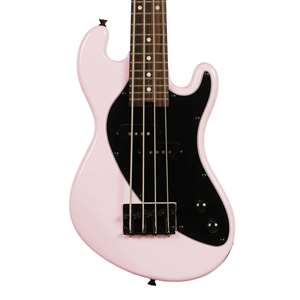 Kala UBASS-SB-LP-FS Short Scale Solid Body Fretted U-Bass - Pale Pink with Laurel Fingerboard