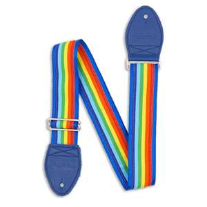 Souldier Strap - Rainbow with Blue Leather