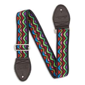 Souldier Strap - Tetons Pink and Green with Black Leather