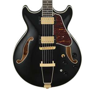 Ibanez AM Series AMH90BK Artcore Expressionist Hollowbody Electric Guitar - Black with Ebony Fingerboard