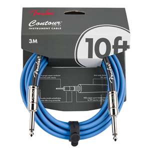 Fender Contour Instrument Cable - Lake Placid Blue, 10'