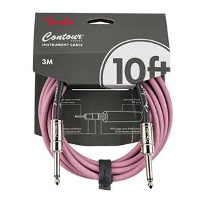 Fender Contour Instrument Cable - Burgundy Mist, 10'