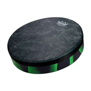 Remo Green and Clean Frame Drum - 10" Diameter Skyndeep Black Fiberskyn, 2" Depth