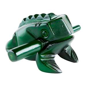 Meinl Percussion NINO Wood Frog Guiro - Green, Medium