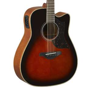Yamaha A1M Folk Cutaway Acoustic-Electric Guitar - Tobacco Brown Sunburst Spruce Top with Mahogany Back and Sides