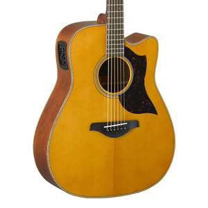 Yamaha A1M Folk Cutaway Acoustic-Electric Guitar - Vintage Natural Spruce Top with Mahogany Back and Sides