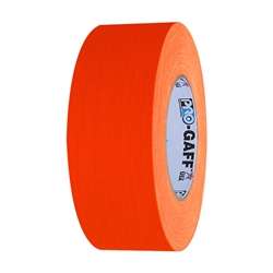 Pro Gaff Matte Cloth Gaffers Tape - Fluorescent Orange (2 inch)